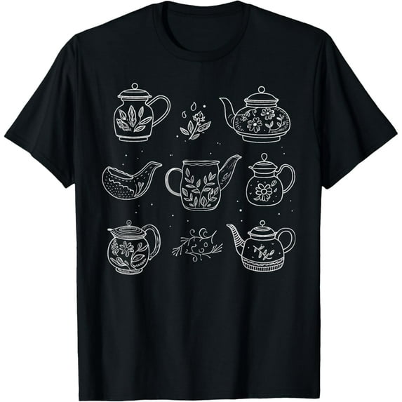 Cottage Core Teacup, Teapot Tea Set Cottagecore Aesthetic T-Shirt