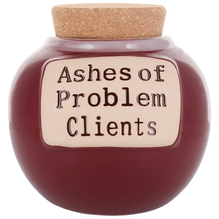 Cottage Creek Ashes of Problem Clients Red Ceramic Piggy Bank