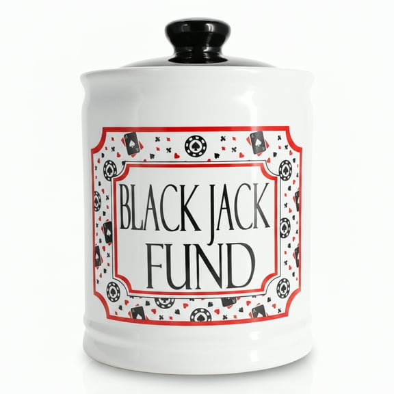 Cottage Creek Blackjack Fund Ceramic Piggy Bank