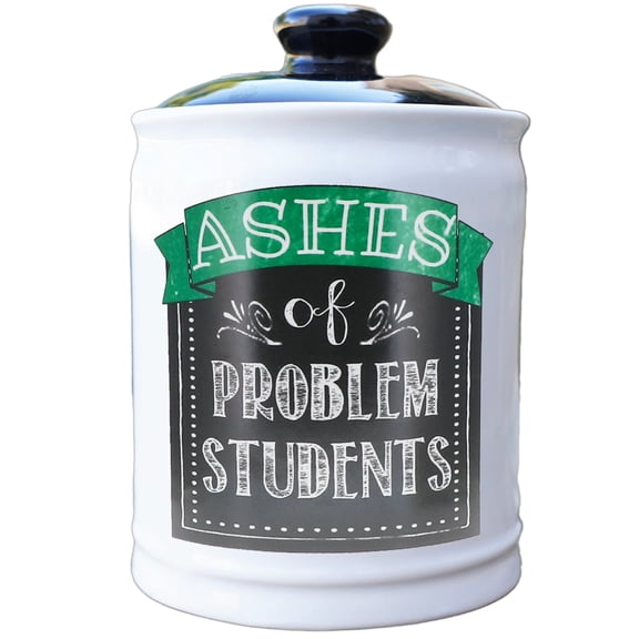 Cottage Creek Ceramic Multicolor Ashes of Problem Students Teachers Piggy Bank