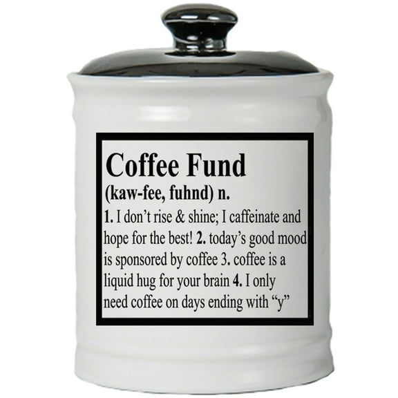 Cottage Creek Coffee Fund Themed Ceramic Piggy Bank, Multicolored, 6"
