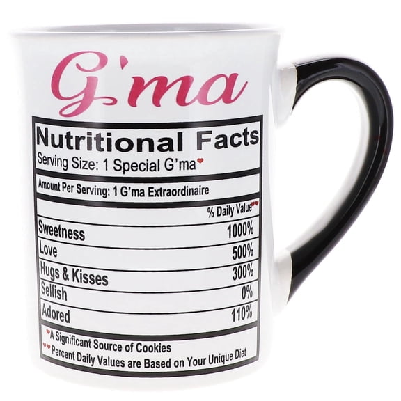 Cottage Creek G'ma Mug, 16oz. Multicolored Letter Print Coffee Mug