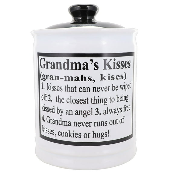 Cottage Creek Grandma's Kisses Multicolored Ceramic Candy Jar, 1 Count