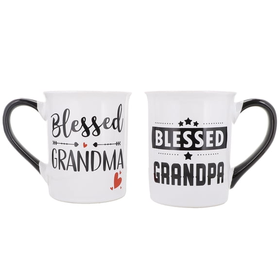 Cottage Creek Grandparents Gifts 16oz Grandma and Grandpa Ceramic Mugs Set of 2