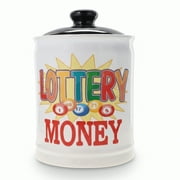 Cottage Creek Lottery Ceramic White Piggy Bank