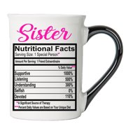 Cottage Creek Sister 16oz. Coffee Mug for Sisters, Ceramic, Letter Print
