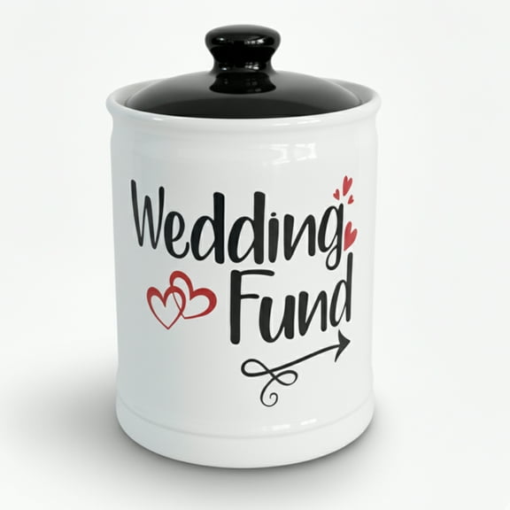 Cottage Creek Wedding Fund Ceramic Piggy Bank, Engagement Gifts for Couples