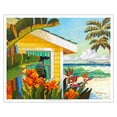 thumbnail image 1 of The Cottage at Crystal Cove - Laguna Beach California - Tropical Paradise - From an Original Watercolor Painting by Robin Wethe Altman - Fine Art Matte Paper Print (Unframed) 16x20in, 1 of 4