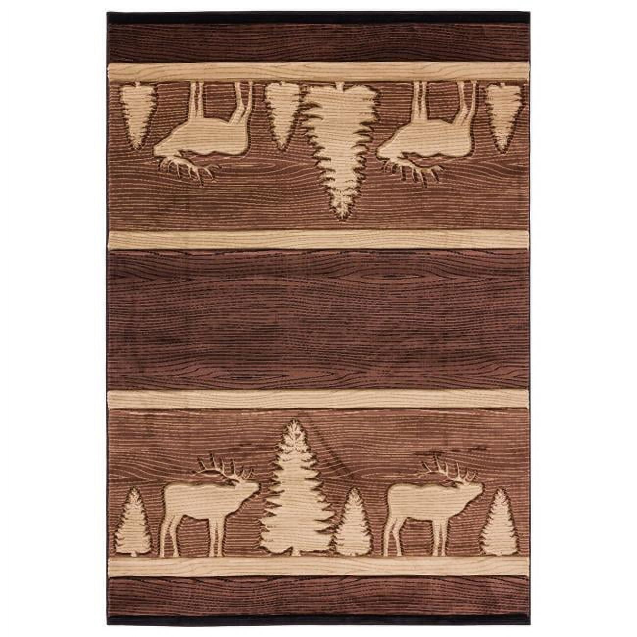 Cottage Deering Brown Accent Rectangle Rug, 1 ft. 10 in. x 2 ft. 8 in ...