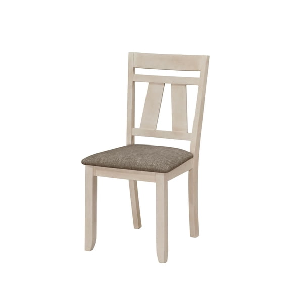 Cottage Dining Chairs 2pc Set, Upholstered Side Chairs, Chalk Gray, Wooden Furniture, Transitional Design, Kitchen Dining Room Decor