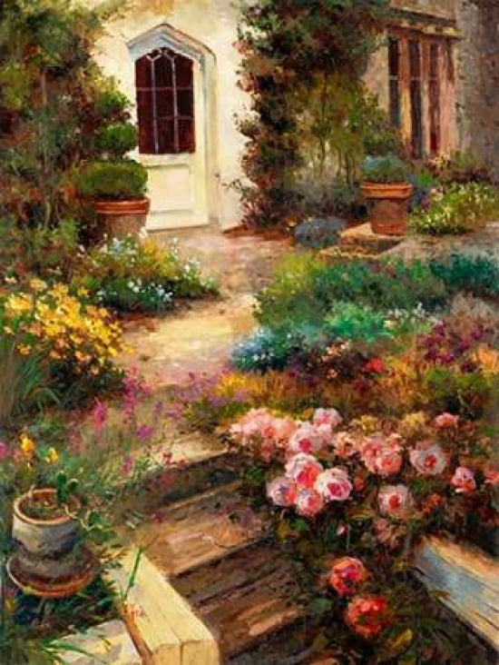 Cottage Entry Canvas Art - Arcobaleno (18 x 24)
