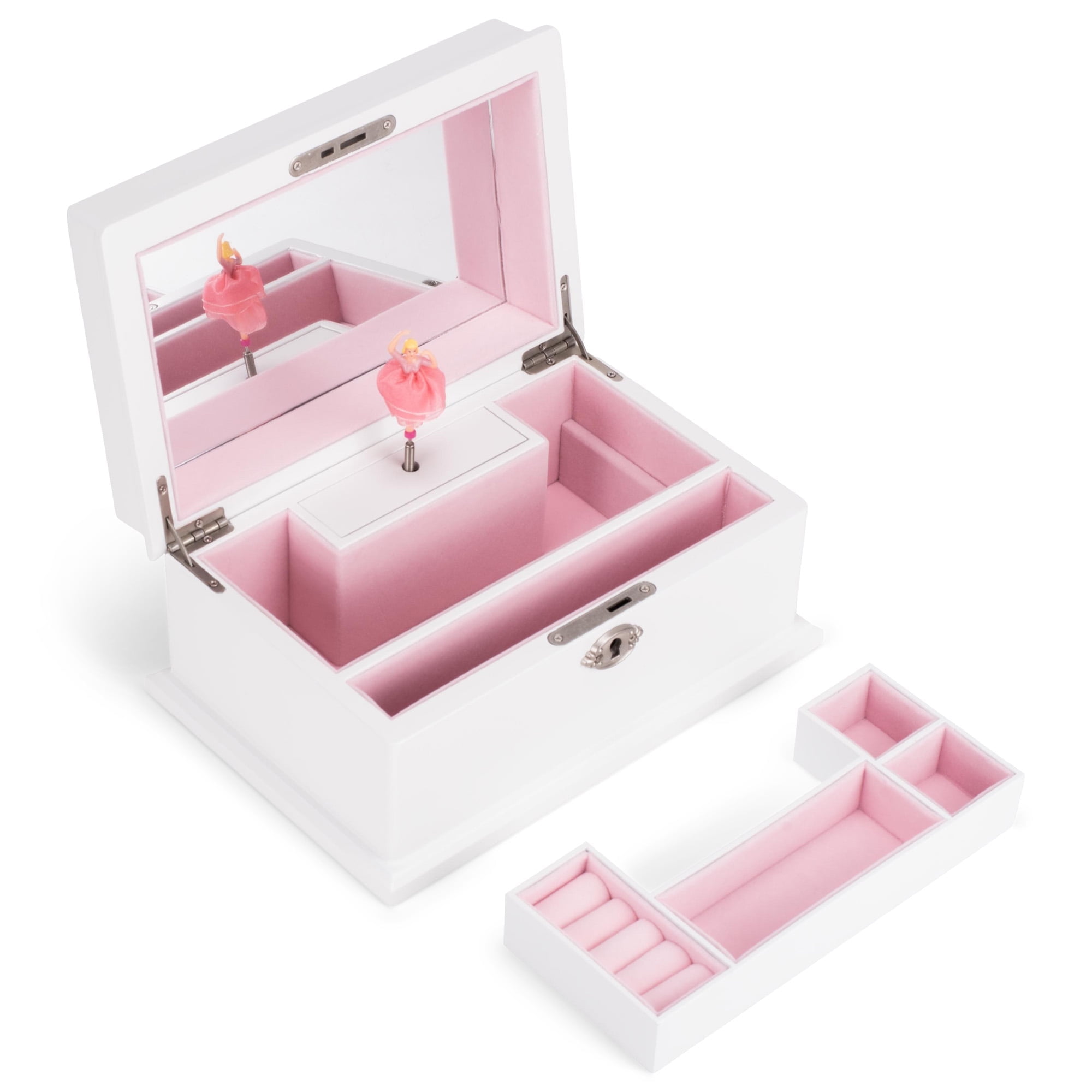First Communion Music Jewelry Box - 'This Is My Body' Burlwood Keepsake Plays 'How Great Thou Art'