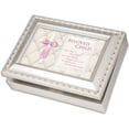 thumbnail image 1 of Cottage Garden Beloved Child Champagne Silver Rope Trim Music Box Plays Jesus Loves Me, 1 of 2