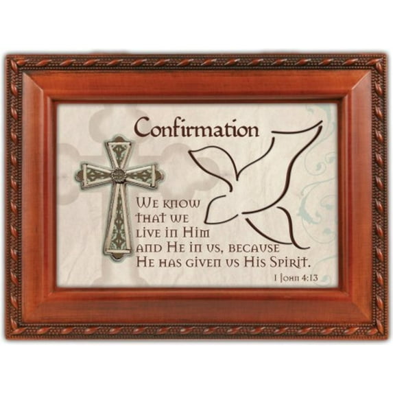 Cottage Garden Confirmation Woodgrain Inspirational Music Box Plays How Great Thou Art