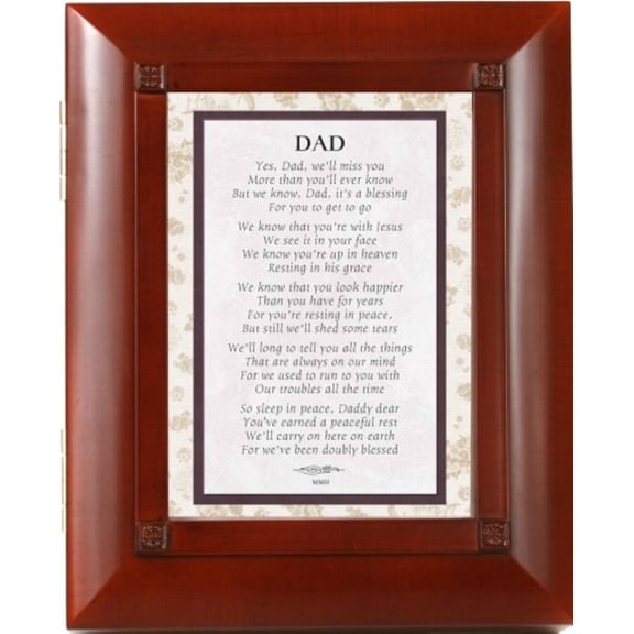 Cottage Garden Dad Woodgrain Rememberance Keepsake Box