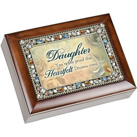 Cottage Garden Daughter Heartfelt Dreams Come True Musical Music Jewelry Box Plays You Light Up My Life