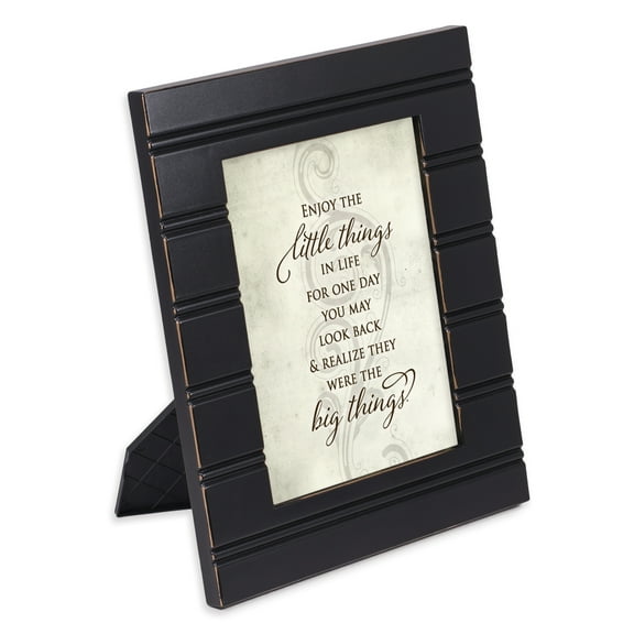 Cottage Garden Enjoy the Little Things Black Beaded Board 5 x 7 Table Top and Wall Photo Frame