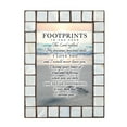 thumbnail image 1 of Cottage Garden Footprints in The Sand Mother of Pearl Amber 5 x 7 Table Top and Wall Photo Frame, 1 of 7