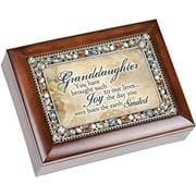 Cottage Garden Granddaughter You Have Brought Such Joy Woodgrain Jewelry Music Box Plays Wonderful World