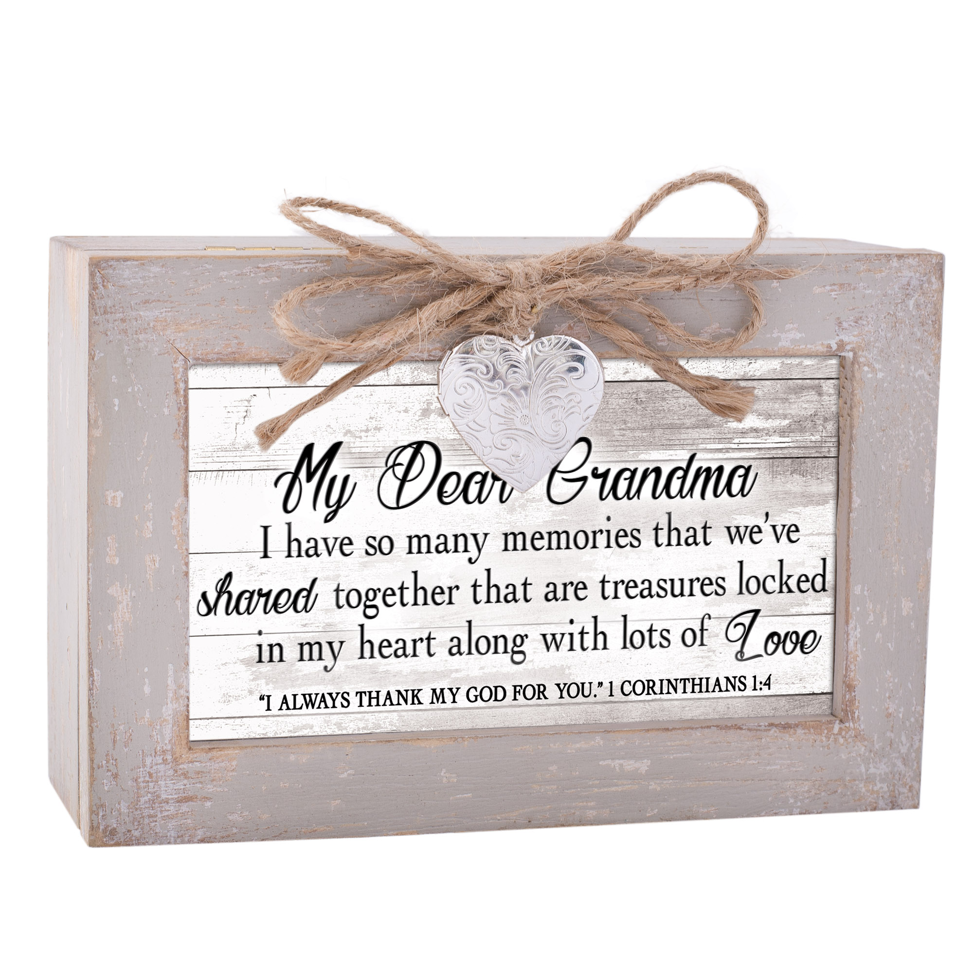 Cottage Garden Scatola Portagioeli In Legno 'Sister' Con Carillon – How Great Thou Art – Finitura Taupe Naturale