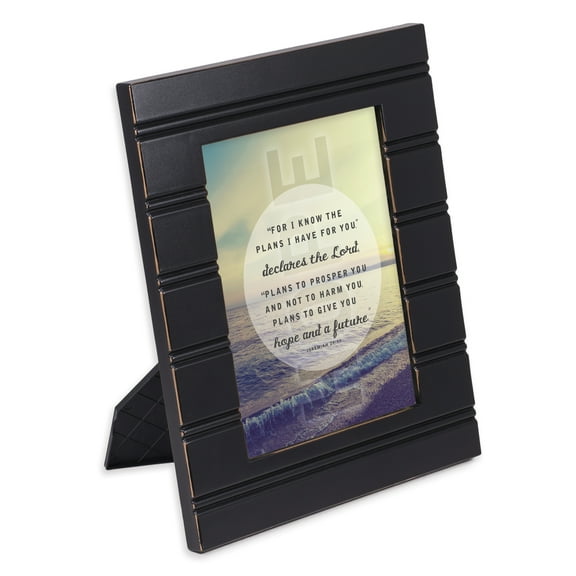 Cottage Garden He Gives Me Hope Black Beaded Board 5 x 7 Table Top and Wall Photo Frame