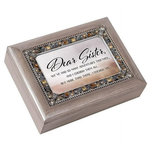 Cottage Garden JM522GB 6 x 4 in. Dear Sister, We Ve Had Many Adventures Music Box