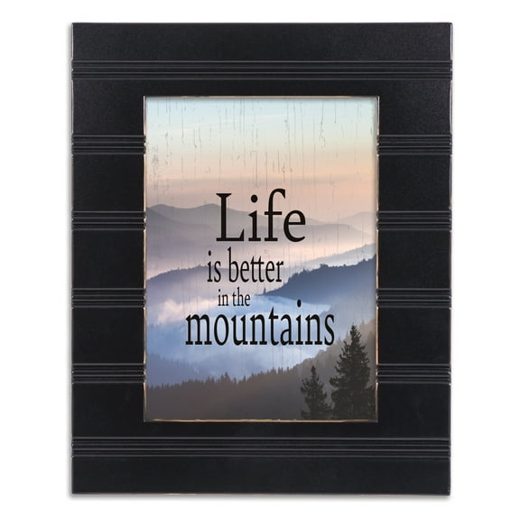 Cottage Garden Life in the Mountains Black Beaded Board 5 x 7 Table Top and Wall Photo Frame