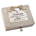 thumbnail image 1 of Cottage Garden Love You Bushel Peck Hug Ivory Distressed Jewelry Music Box Plays Edelweiss, 1 of 5