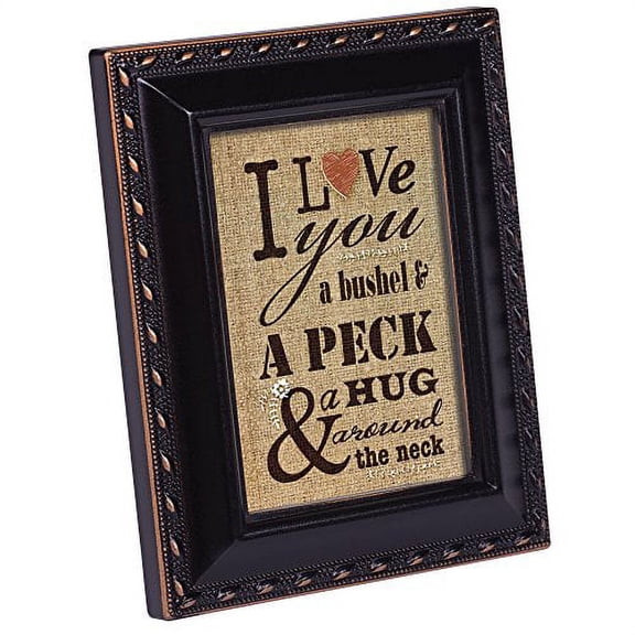 Cottage Garden Love You Bushel and a Peck Black Rope Trim 2 x 3 Tiny Frame with Magnet and Easel