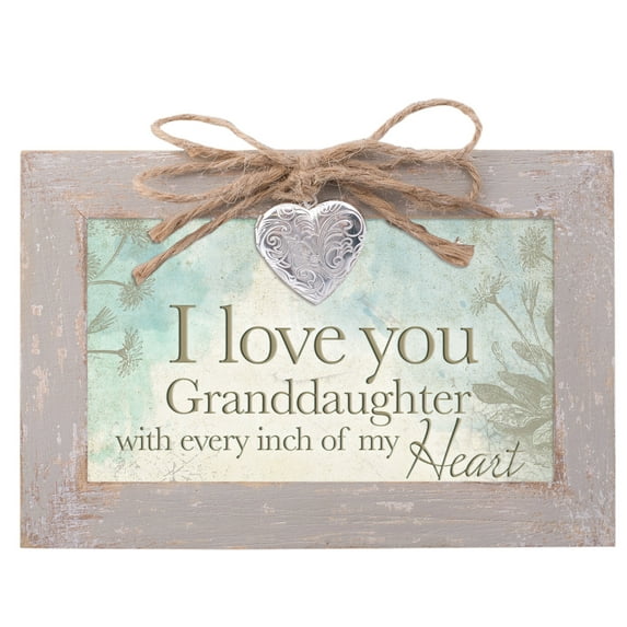 Cottage Garden Love You Granddaughter My Heart Taupe Wood Locket Jewelry Music Box Plays Tune You Are My Sunshine