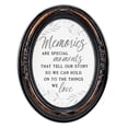 thumbnail image 1 of Cottage Garden Memories are Special Burlwood Finish Floral 5 x 7 Oval Table and Wall Photo Frame, 1 of 1