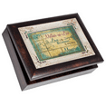 thumbnail image 1 of Cottage Garden Mother-in-Law Love is The Beginning Burlwood Jewelry Music Box Plays You Light Up My Life, 1 of 7