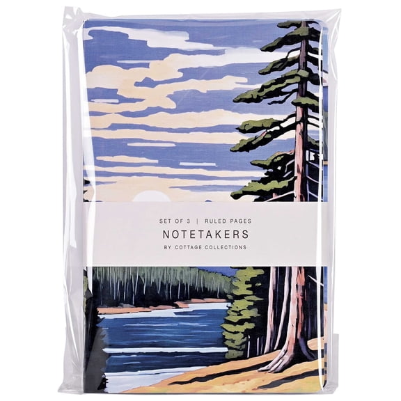 Cottage Garden Notetakers Lined Journal Notebook 5.5 x 8.5 Inch Wilderness Adventures Assorted Set of 3