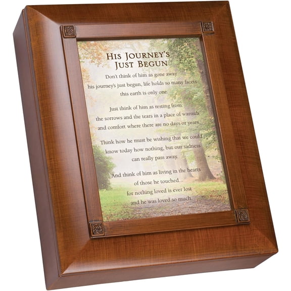 Cottage Garden Nothing Loved Ever Lost Woodgrain Remembrance Keepsake Box