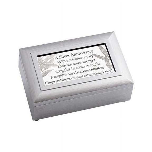 Cottage Garden PM6004C 4 x 2 in. A Silver Anniversary Extraordinary Love Music Box