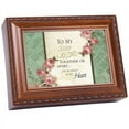 thumbnail image 1 of Cottage Garden Sister Together Or Apart Woodgrain Rope Trim Jewelry Music Box Plays Wind Beneath My Wings, 1 of 3