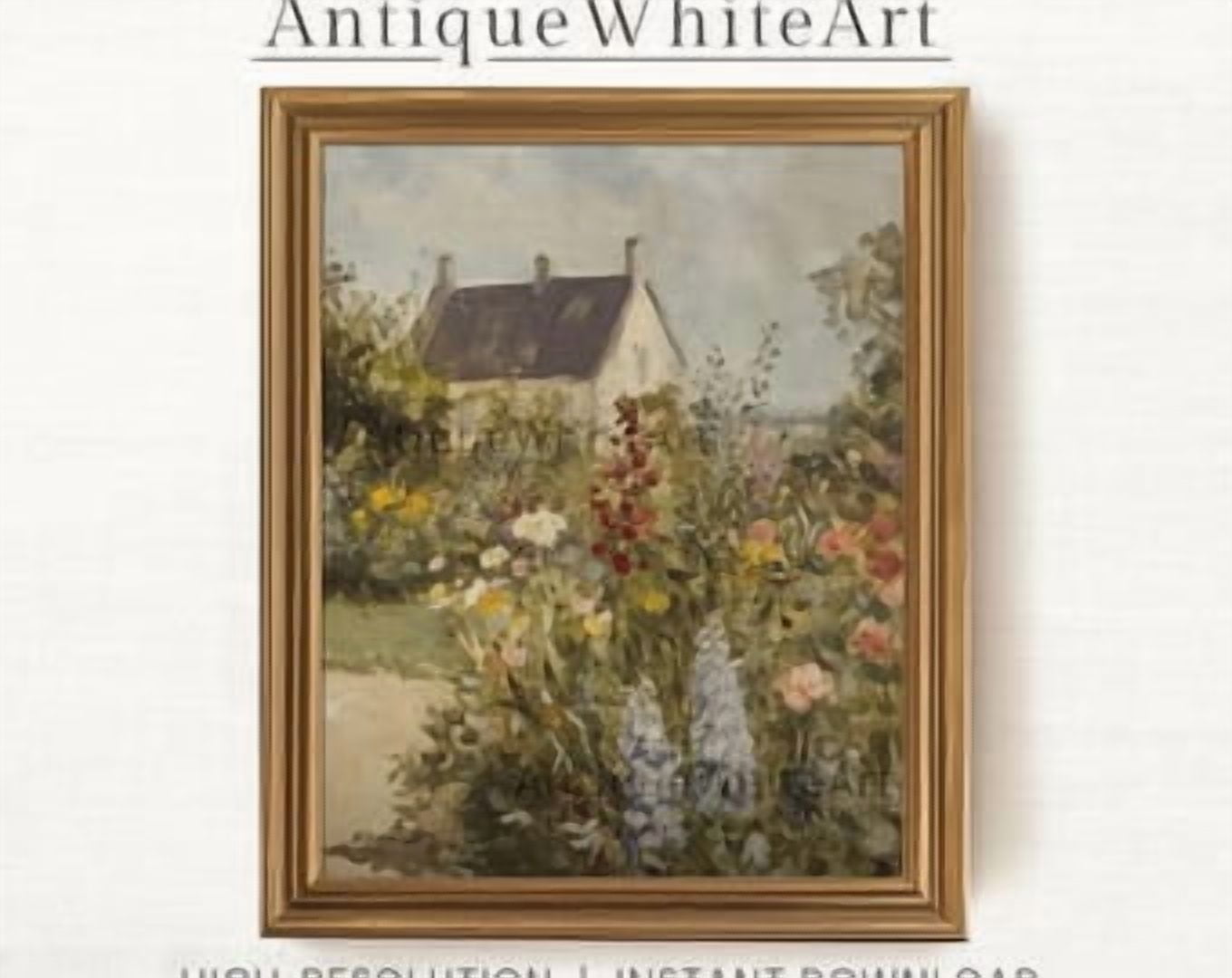 Cottage Garden Spring Landscape Cottagecore Wall Art Poster, Poster ...