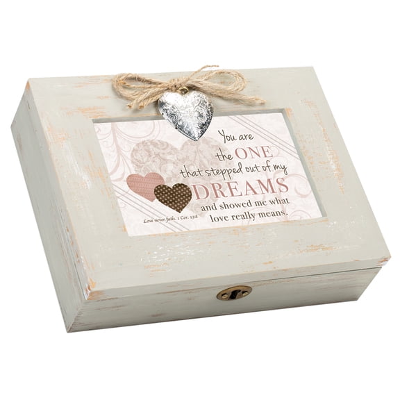 Cottage Garden - Stepped Out of My Dreams Natural Taupe Jewelry Music Box Plays How Great Thou Art