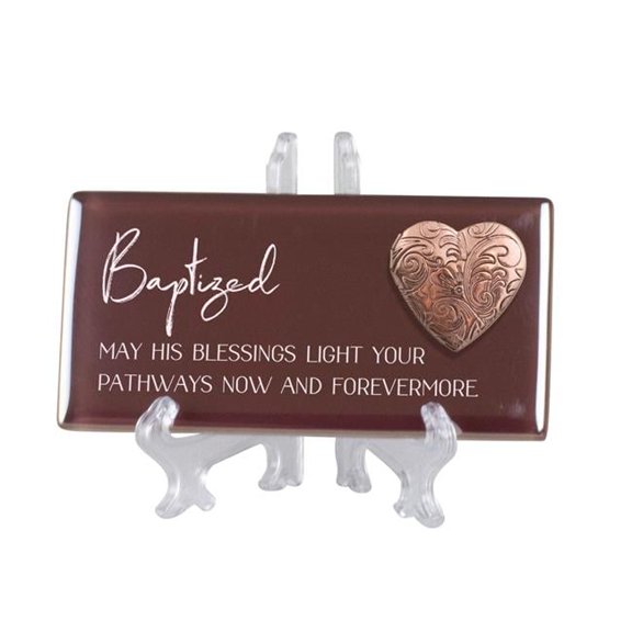 Cottage Garden TLGL27SBR 4 x 2 in. Baptized, May His Blessings Light Ceramic Tile