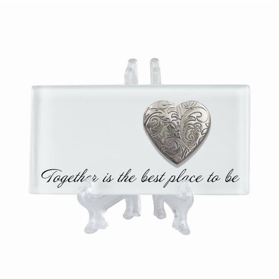 Cottage Garden TLGL40WH 4 x 2 in. Together Is The Best Place to Be Ceramic Tile