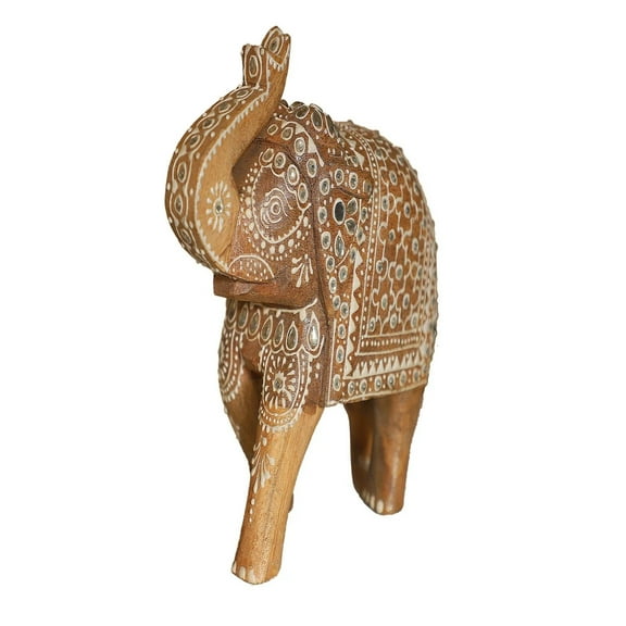 Cottage Handicraft ,Mango Wood Hand-Crafted Elephant, Small with Free Elephant Gift