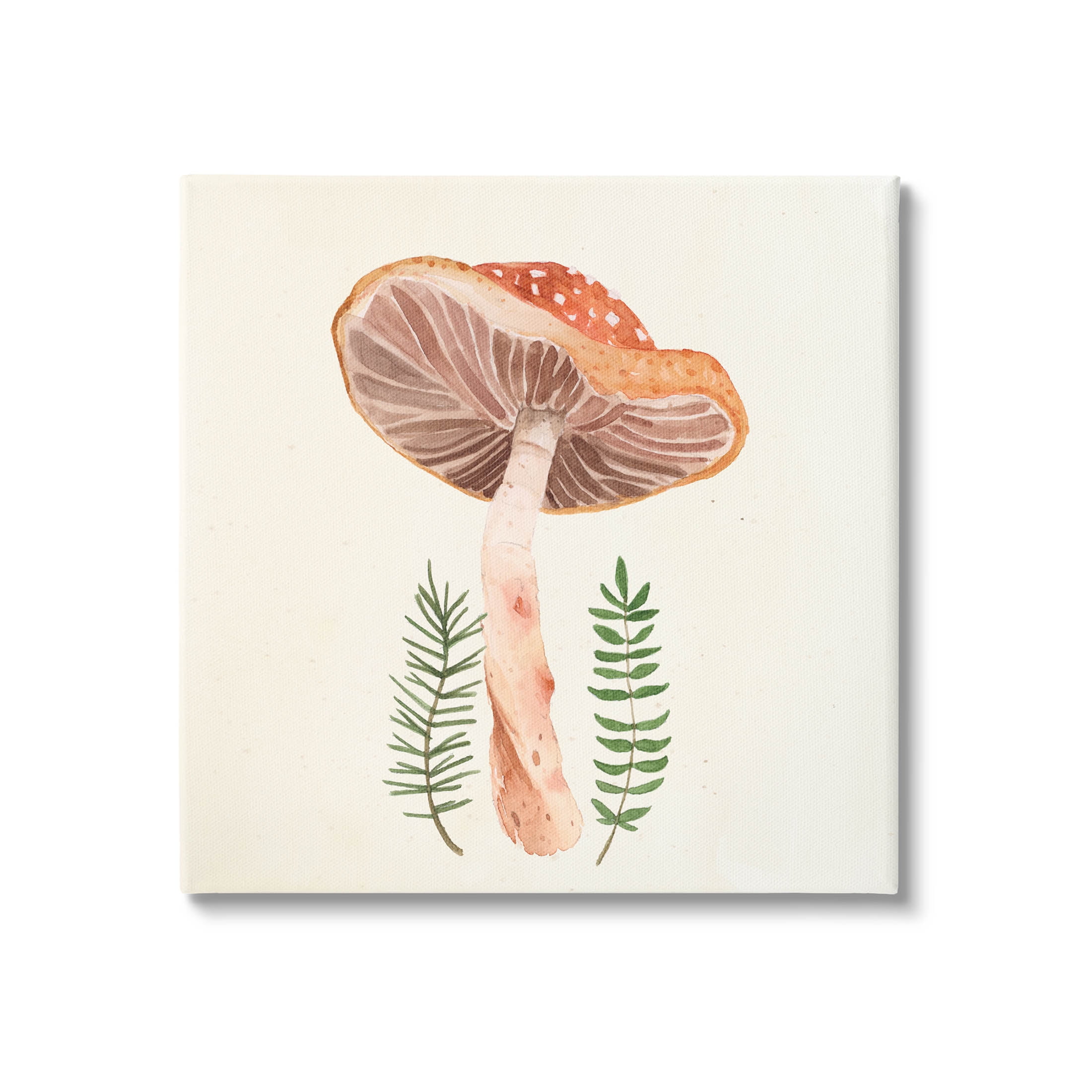 Cottage Mushroom Forest Plants Botanical & Floral Graphic Art Gallery Wrapped Canvas Print Wall Art
