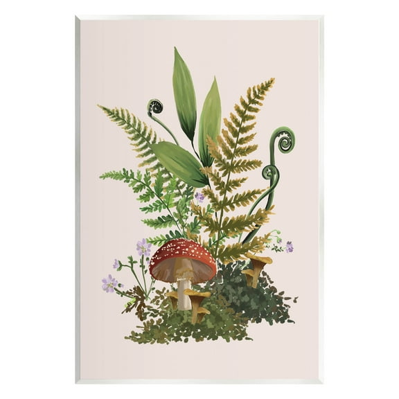 Cottage Mushroom Woodland Plants Botanical & Floral Graphic Art Unframed Art Print Wall Art