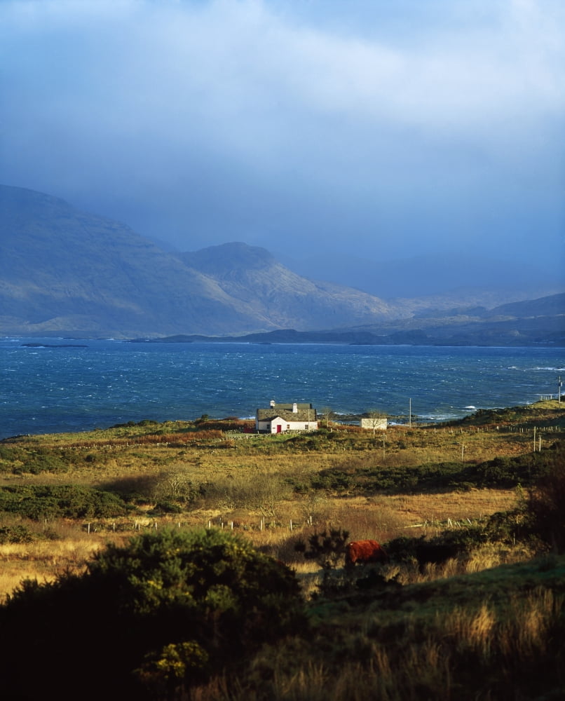 Cottage Near Renvyle Connemara Co Galway Ireland Canvas Art - The Irish Image Collection Design Pics (13 x 17)