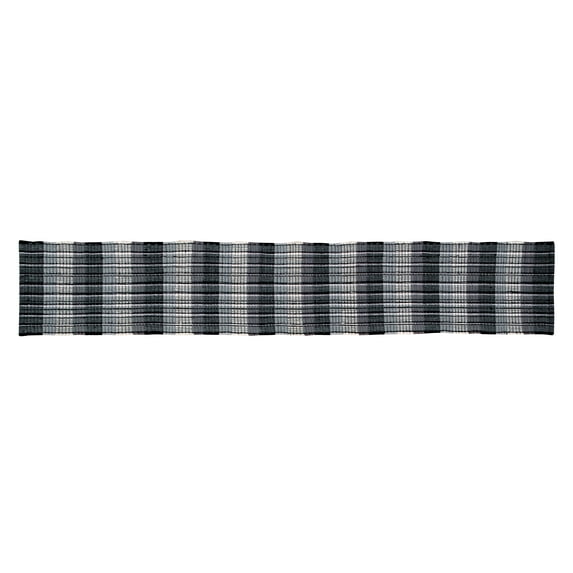 Cottage Plaid Runner 13X72 Grey
