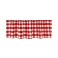 thumbnail image 1 of Cottage Plaid Valance Curtain - Red & White Window Treatment for Kitchen Decor, 1 of 6
