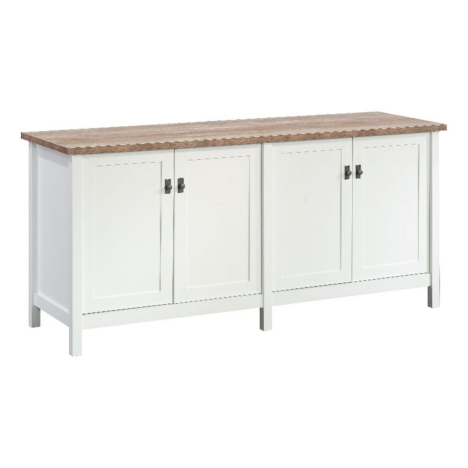 Sauder Cottage Road ® White Home Office Credenza with File Rack