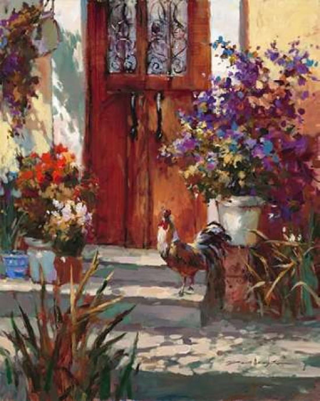 Cottage Rooster Canvas Art - Brent Heighton (24 x 30)
