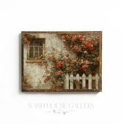 Cottage Rose Garden Poster English Cottage Decor French Country Wall Art For Cottagecore Rose Vintage Garden Poster Cottage, 8x12 UNFRAMED