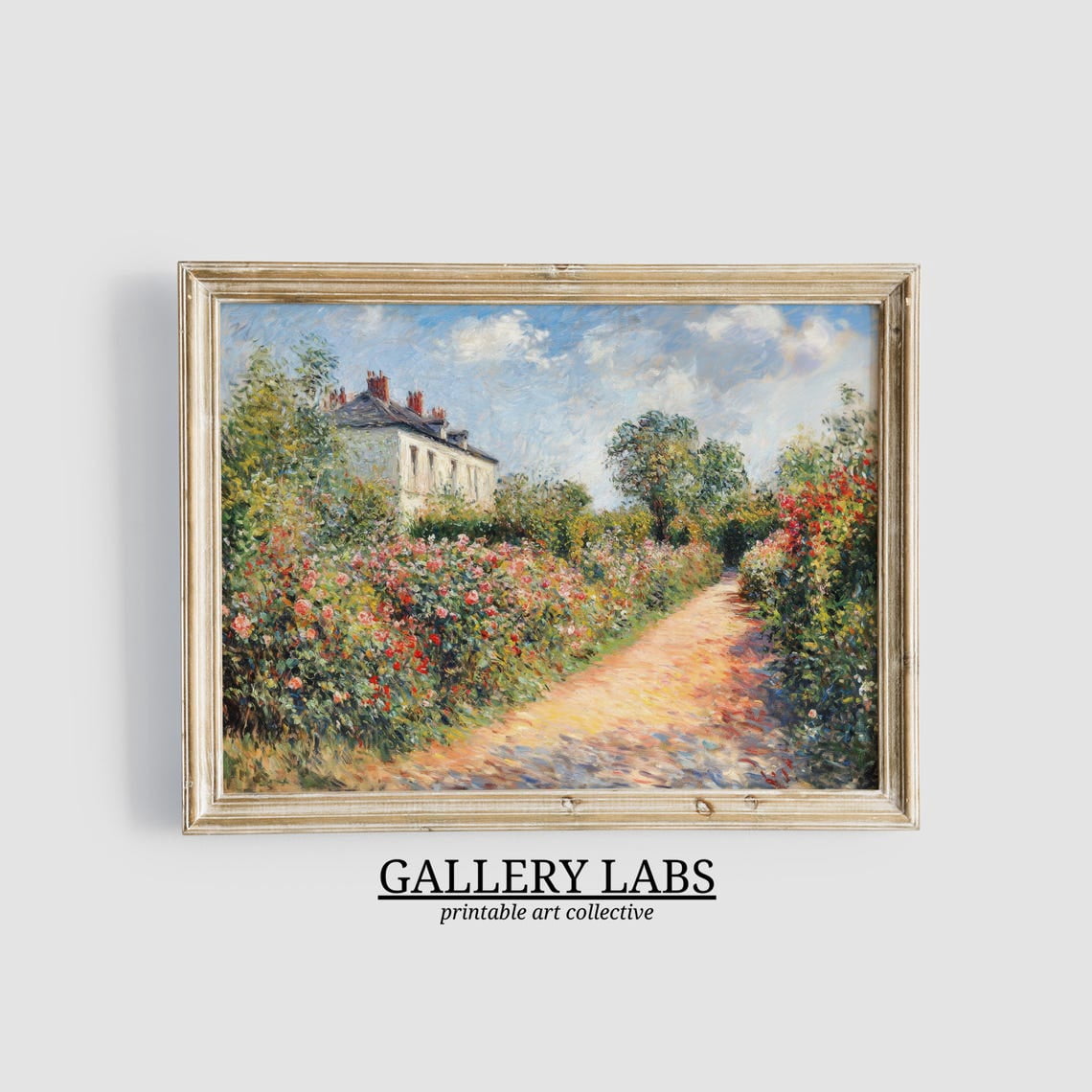 Cottage Rose Garden Wildflower Floral Spring Country Farmhouse ...